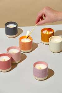 Juego de 4 Portavelas de Vidrio para Velas Aromáticas con Aroma a Hierba Recién Cortada, Limón, Vainilla y Sal Marina, Resistentes al Calor, Decoración para el Hogar - Product Image 4