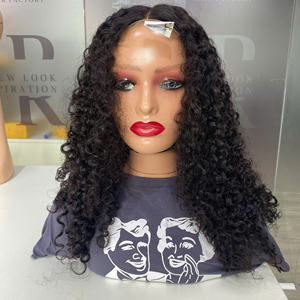 Vente chaude perruque noire birmane Big Curl avec fermeture 2x6 | Cheveux humains vietnamiens super doublement étirés - Product Image 1