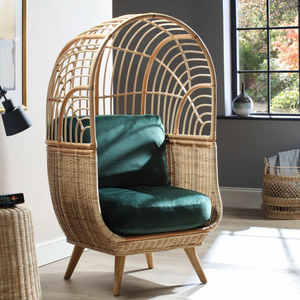 เก้าอี้หวายทรงไข่ Accent Loft รุ่น Rattan Chair ขนาดใหญ่ เป็นมิตรกับสิ่งแวดล้อม ใช้ได้ทั้งภายในและภายนอกอาคาร เหมาะสำหรับห้องนอน ห้องนั่งเล่น และสวนหลังบ้าน ผลิตในเวียดนาม - Product Image 5