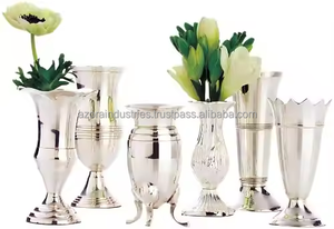 Venta al por mayor de flores de plata moderna jarrón de aluminio hecho a mano de lujo jarrón de metal para fiesta en casa uso al aire libre de la mejor calidad Azora Industries - Product Image 5