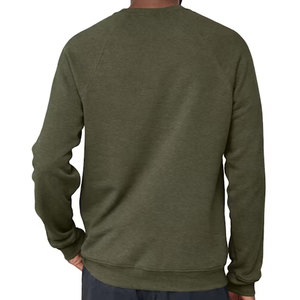 Sudadera de cuello redondo raglán para hombre, corte atlético, en blanco, para diseño personalizado, plantilla de impresión, producción de ropa - Product Image 3