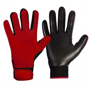 Gants complets pour les doigts, rouge, noir, PU, antidérapants, pour l'extérieur, unisexe, fermeture à boucle et à crochets, toutes saisons - Product Image 2