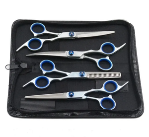 Kit de ciseaux à effiler professionnels en acier inoxydable pour la coupe de cheveux, outils de salon de coiffure, à vendre - Product Image 5