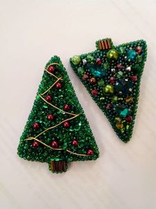 Unique Artisan Embroidery Beaded Brooch Handmade Wearable Art Jewelry for Daily Fashion - Product Image 4