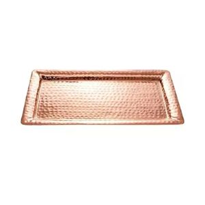 Plateau de service en cuivre fin, plateau de table polyvalent pour servir des aliments, des boissons, du thé, du café, des collations dans la cuisine et la restauration - Product Image 1