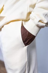 ชุดวอร์มวินเทจสีซีดแบบซิป พร้อมเสื้อฮู้ดและกางเกงขายาวทรงตรงขาบาน สไตล์ย้อมสีเอซิด สำหรับฤดูใบไม้ร่วง - Product Image 4