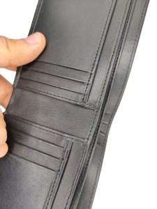 Men's Elegant OEM Genuine Leather <b>RFID</b> Protected Slim Card Holders High Quality Wholesale Short <b>Wallet</b> Durable Brand 2026 Latest - Product Image 5