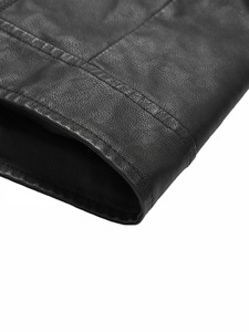 Chaqueta de Cuero para Hombre, Manga Larga, Estilo Clásico, para Todas las Estaciones, Resistente al Viento, Impermeable, Ignífuga, Negra, Roja, Marrón, Amarilla - Product Image 4