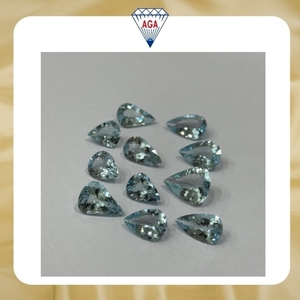 Aigue-marine bleue naturelle transparente de dernière génération, forme goutte d'eau, taille libre 2-7 carats, bonne qualité, non traitée, pierre précieuse en vrac de Madagascar - Product Image 2