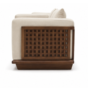 Sofá Individual Moderno y Duradero de Madera Maciza Tapizado en Tela de Lujo para Sala de Estar, Apartamento, Hotel, Villa - Product Image 5
