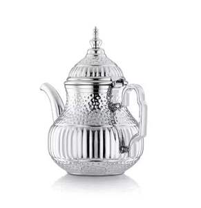 Traditional Arabic <b>Coffee</b> <b>Pot</b> Dallah Polished <b>Silver</b> Finish Gold Accents Engraved Patterns Cultural Kitchenware Elegant - Product Image 5
