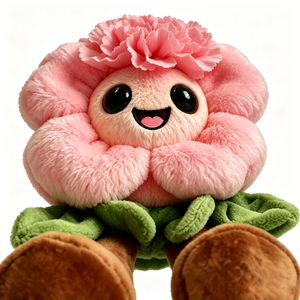 Peluche de claveles sonrientes personalizable, peluche de flores con ojos grandes, peluche de plantas lindas, peluche de flores decorativas - Product Image 4