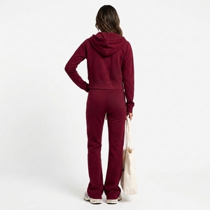 <b>Women's</b> Casual Two-Piece Sweat Set Zip Hoodie Heavy Duty Cotton Streetwear Fleece Windproof High Quality <b>Tracksuit</b> - Product Image 5