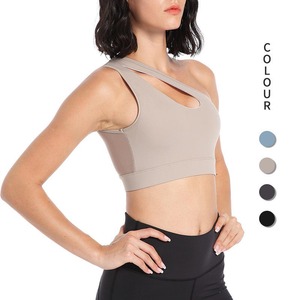 New Solid Color Nylon Sexy Low Bust <b>Open</b> Back Sports <b>Bra</b> Tight High Stretch Fitness Clothing Cross Straps Yoga <b>Bra</b> For Women - Product Image 1