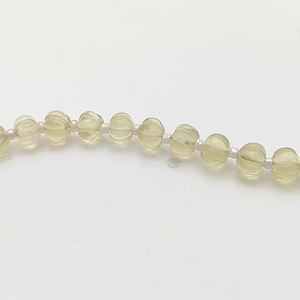 Cuentas de Cuarzo Bio Lemon en Forma de Melón Calabaza de 5-7mm, Cuentas de Cuarzo Talladas a Mano para Hacer Pulseras y Collares - Product Image 3