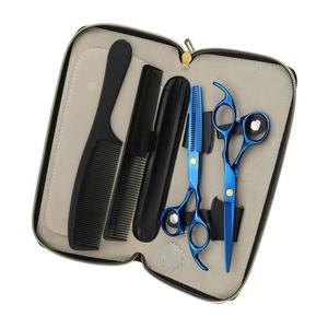 Ensemble de ciseaux de coiffure professionnels avec peignes, lame en acier inoxydable, manche long, pour droitiers, pour usage en salon - Product Image 4