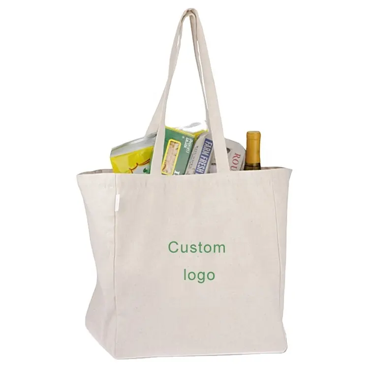 Reasonable Price Custom Company logo printed Eco-friendly Reusable Cotton Vegetable Bag Grocery Tote Bag Manufacturer