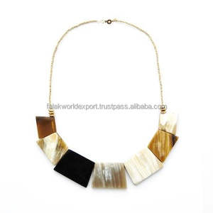 สร้อยคอเขาควายสร้อยคอฮอร์นทำด้วยมือจากอินเดียสำหรับขายสร้อยคอแฟชั่นขายส่งจำนวนมากจาก falak - Product Image 2