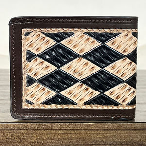 Handmade Tooled Cow Leather Short <b>Wallet</b> Genuine Leather Bull Tooling Casual Purse ID <b>Cards</b> <b>Holder</b> Money Pocket Bifold <b>Wallets</b> - Product Image 4