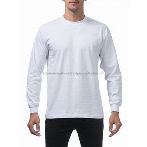 Logo personnalisé imprimé 100% coton T-Shirt à manches longues pour hommes et femmes Tissu tricoté de haute qualité - Product Image 1