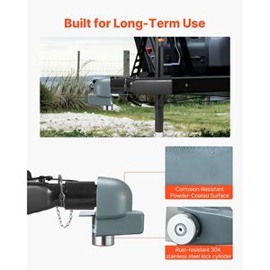 Serratura per Gancio di Traino Rinforzato da 2-5/16 Pollici (Tipo Bulldog) con 3 Chiavi, Resistente alla Corrosione per Rimorchi di Barche e Moto d'Acqua - Product Image 5