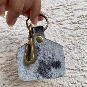 พวงกุญแจหนังแท้ย้อนยุคหรูหราพรีเมียมพวงกุญแจหนังโลโก้แบรนด์ที่กำหนดเอง - Product Image 3