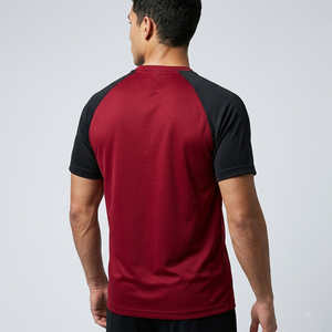 Athletic Two-Tone Raglan Short Sleeve T <b>Shirt</b> Top Casual Sporty Everyday Crewneck Comfortable soft T <b>Shirt</b> - Product Image 3