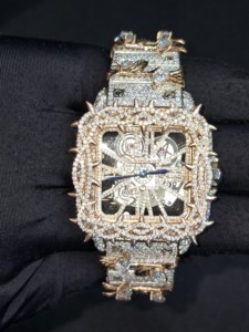 Reloj de Lujo Roger Vivier con Diamantes para Hombre y Niño, Cuarzo Analógico, Cuadrado, Acero Inoxidable, 41 mm, Cristal de Zafiro, Edición Limitada - Product Image 1
