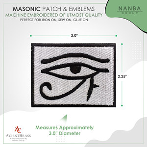 Quality Iron/Sew on Eye of Ra Patch Egyptian Horus symbol Power hieroglyphics - Product Image 3
