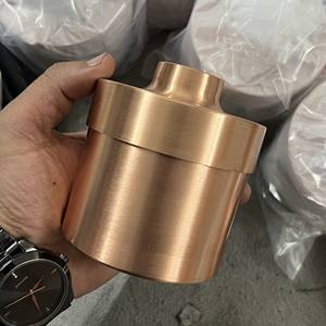 Contenedor de Cobre de Lujo Hecho a Mano con Acabado Mate para Velas, Recipiente de Cera con Logotipo Personalizado para Decoración del Hogar - Product Image 2