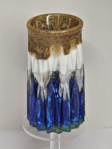 Handmade Resin <b>Vase</b>: Decorative Flower and Brush Holder - Product Image 2