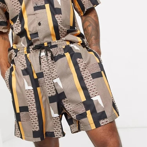 บริการ OEM แบบกำหนดเอง ชุดพิมพ์ลายรีสอร์ทฮาวาย เสื้อเชิ้ตและกางเกงขาสั้นลำลองชายหาด แขนสั้น ชุดสองชิ้น เสื้อชายหาดสำหรับผู้ชาย - Product Image 4