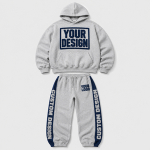 Conjunto de Sudadera con Capucha y Pantalones Deportivos con Logotipo Personalizado, Estampado Puff, Etiqueta Privada OEM, Cintura Elástica con Cordón, Forro Polar Térmico - Product Image 3