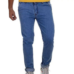 Nouveau jean slim fit pour homme, très tendance, de qualité supérieure, style décontracté, couleur bleue. - Product Image 1