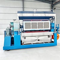 Machine à fabriquer des plateaux à œufs écologiques avec moteur et engrenage, haute capacité 100 pièces/min, électrique triphasé pour les fermes avicoles rurales