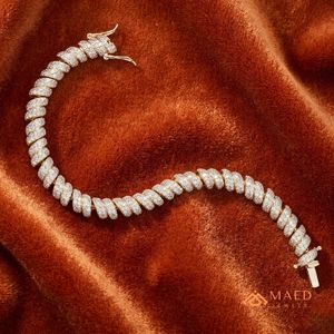 Pulsera de Cadena Fina con Moissanita Dorada, Joyería de Moda para Uso Diario, Regalo para Hombres y Mujeres, Estilo Los Ángeles - Product Image 2