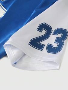 Camiseta Deportiva de Malla con Cuello en V para Hombre, a la Moda, al por Mayor, OEM, Transpirable, de Poliéster, Estilo Urbano, Proveedor de Camisetas de Fútbol Americano OEM - Product Image 4