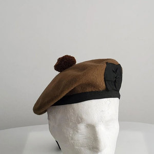 Chapeau Balmoral en laine écossaise 100% pure, fait main, marron, de haute qualité, avec Toorie, modèle 2026 - Product Image 1