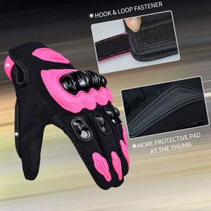 Guantes de Esquí Transpirables de Dedo Completo, Negros y Rosas, de Poliéster, para Invierno, Unisex, Compatibles con Pantalla Táctil, Ajustables, para Snowboard - Product Image 4