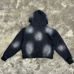 Custom Logo Zipper-Up Oversized Hip Hop DTG Print Patches <b>Hoodies</b> Polyester/Cotton/Fleece Heavyweight High <b>Men</b> <b>Hoodies</b> - Product Image 5