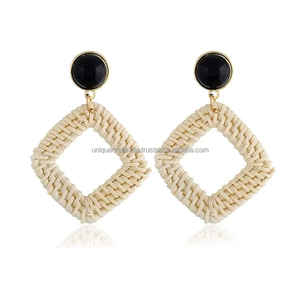 Pendientes colgantes de ratán hechos a mano de moda superventas 2024 productos de moda al por mayor de UCI en India - Product Image 1