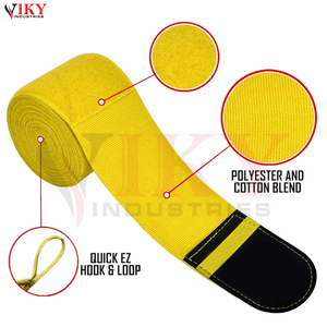 Bandages de boxe en coton élastique de qualité supérieure, avec logo personnalisé, pour MMA, kickboxing, soutien des poignets, équipement d'entraînement et de combat. - Product Image 5