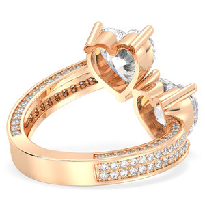 REYES – bague de fiançailles en Moissanite véritable en forme de cœur, 3.50 Carats, en argent Sterling 925, cadeau de mariage, bijoux fins pour femmes - Product Image 4