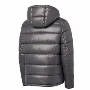 Nouvelle veste matelassée grise brillante pour homme, design personnalisé très demandé, de haute qualité, respirante, à capuche, tendance - Product Image 2