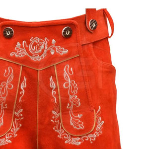 Shorts en cuir décontractés et élégants pour hommes, finition rustique, design alpin traditionnel, cuir écologique, fermeture boutonnée - Product Image 5