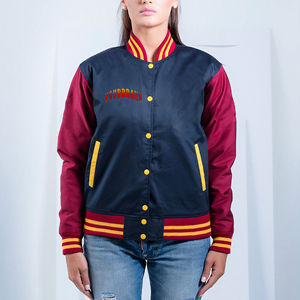 Chaqueta Varsity Acolchada para Mujer, Forro de Piel de Oveja, Algodón Impermeable y Transpirable, Forro de Satén, Alta Calidad, Superventas - Product Image 1