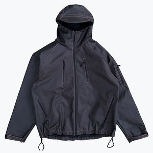 Best Selling Heat Sensitive Coated Windbreaker Jacket Zipper up Hooded <b>Thermal</b> Front Logo Adult <b>Men's</b> High Quality - Product Image 2