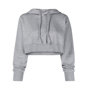Sudadera corta de algodón para mujer, estilo casual, corte holgado, sudadera con capucha tipo pullover. - Product Image 2