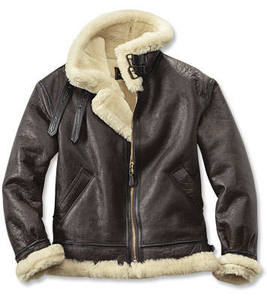 Vintage Sherpa Lined Leather <b>Jacket</b> <b>Men</b> Zip Up Hooded Regular Fit <b>Summer</b> Outerwear OEM Custom - Product Image 2