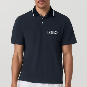 T-shirt confortable pour homme à col rabattu moderne, idéal pour le quotidien, en tissu extensible de qualité supérieure, production en gros, directement de l'usine. - Product Image 1